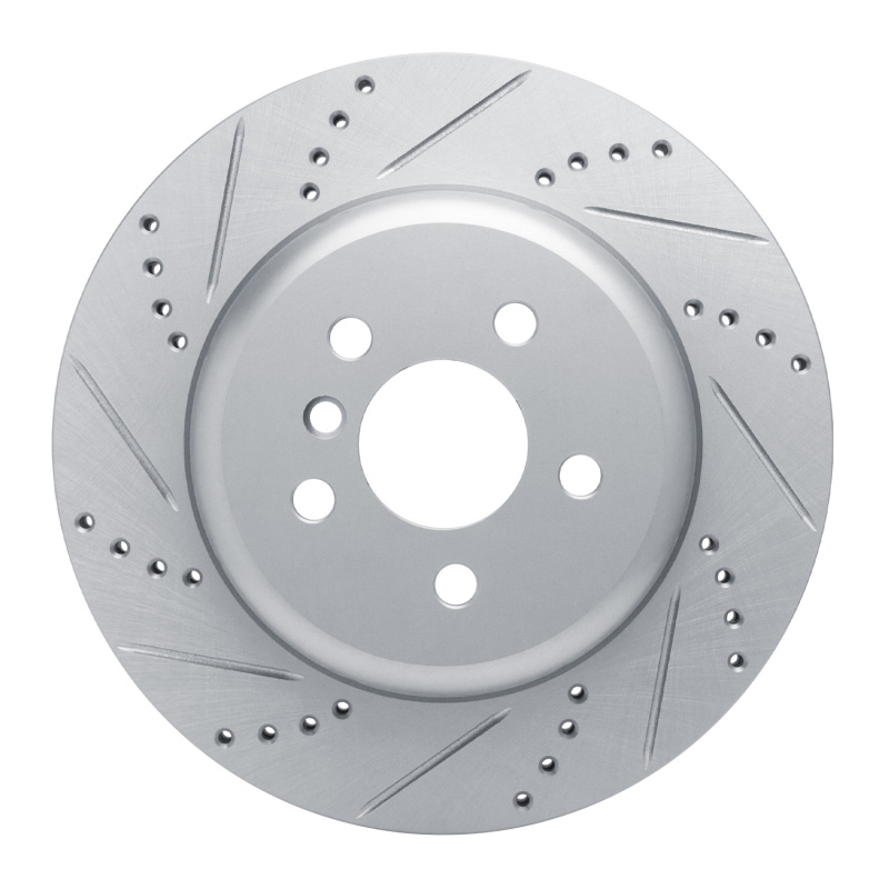 BMW 230I Brake Rotor (1) - Rear - R1 Concepts - Drilled & Slotted - Silver - `17-`25